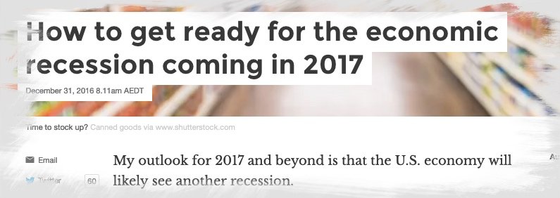 Recession Prediction 2017